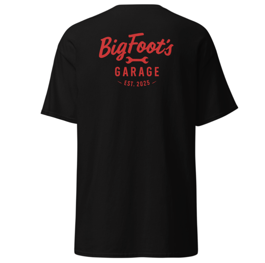 Big Foot's Garage Black Tee